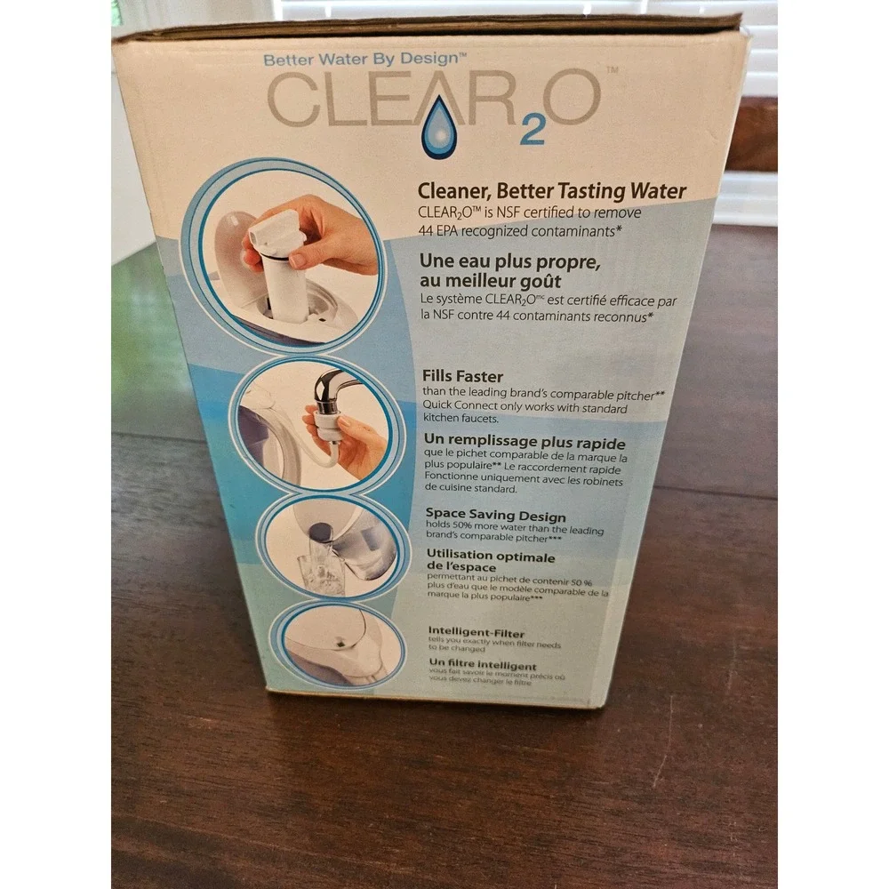 CLEAR2O Water Filtration Pitcher Home 9 Cup Blue CWS100A2 Quick Connect NEW